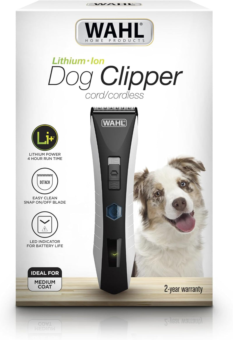 Lithium Ion Cord/Cordless Dog Hair Clipper with 4in1 Blade