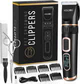 Dog Clippers 3-Speed Low Noise Cordless Pet Grooming Tools (Black)