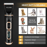 Dog Clippers 3-Speed Low Noise Cordless Pet Grooming Tools (Black)