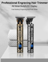 Professional Small Fader Hair Trimmer Gold LCD