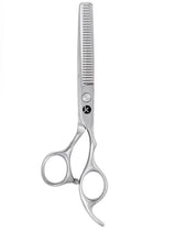 Elegant Silver Line Thinning Scissors For Barbers