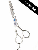 Blue Crystal Line Left Handed Thinning Scissors