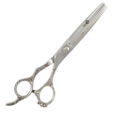 White Crystal 6.0" Professional Thinning Scissors